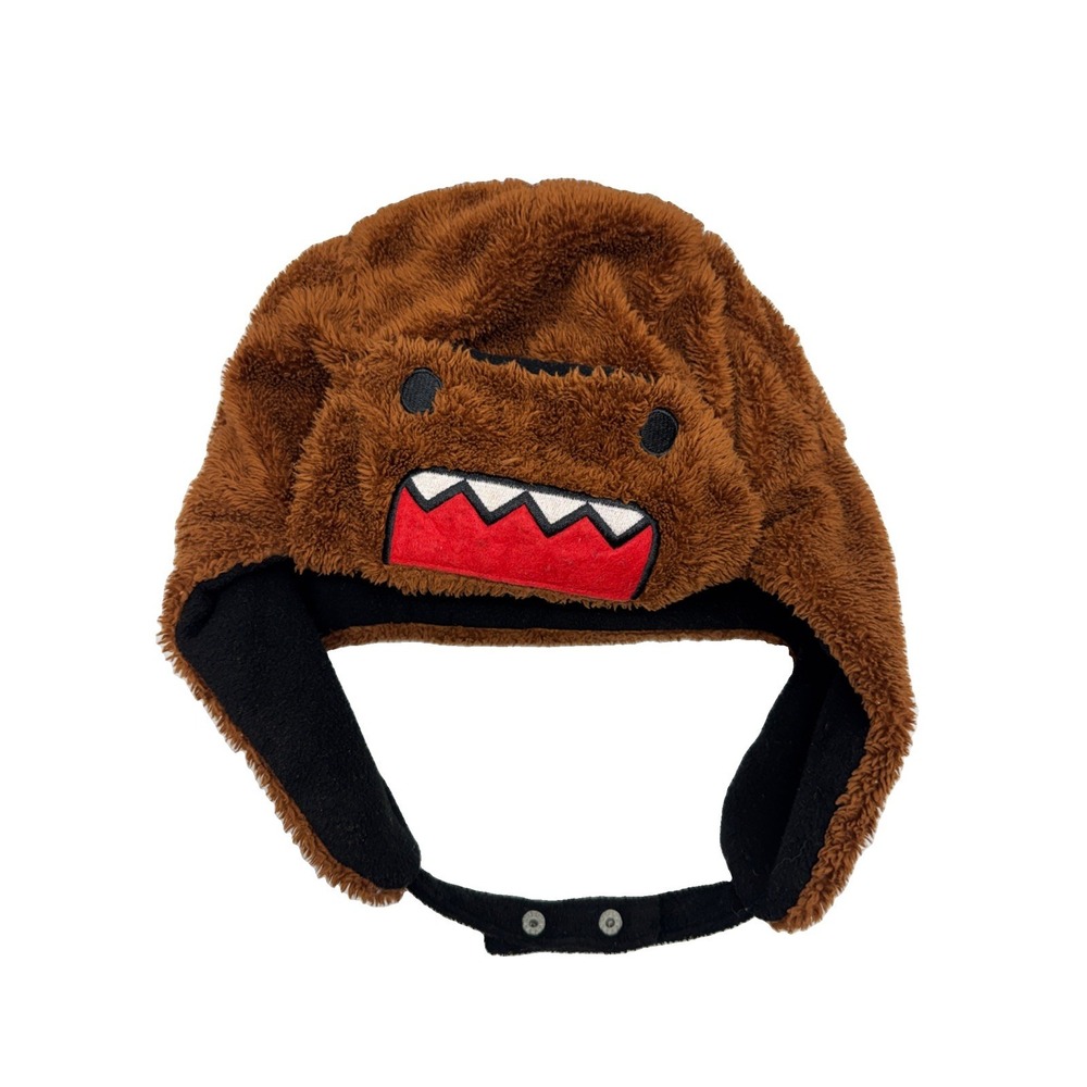Domo NHK-TYO 2012 Brown Lined Fleece Fur Trapper Style Hat Beanie